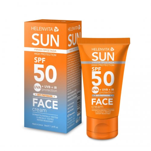 Helenvita Sun Care Face Cream SPF50 Αντηλιακή Κρέμα Προσώπου Κατά της Φωτογήρανσης με Υψηλό Δείκτη Προστασίας 50ml